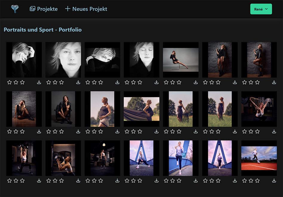 Projektansicht in Asante.Pictures